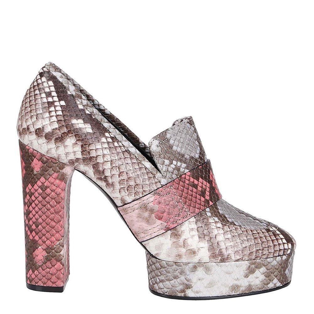 Casadei Multicolor Snakeskin Heels, US7,5